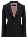Dsquared2 Black Single-breasted Wool Blazer In Black