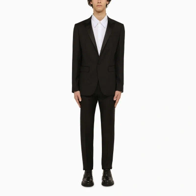 DSQUARED2 DSQUARED2 BLACK SINGLE-BREASTED WOOL SUIT MEN