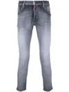 Dsquared2 Low-rise Cropped Jeans In Black