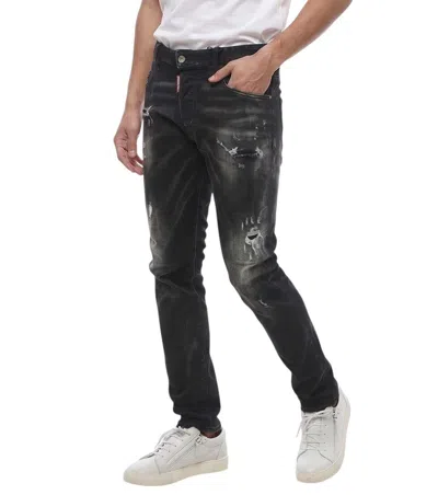 Dsquared2 Black Skinny Mid Rise Jeans