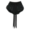 Dsquared2 High Waist Ruffled Skirt Bow Detail In Black