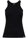 Dsquared2 Sleeveless Cotton Top In Black