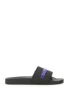Dsquared2 Black Slides With Wide Strap And Sturdy Sole