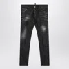 Dsquared2 Easy Black Wash Tidy Biker Black Stretch Cotton Denim Jeans