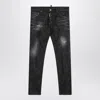 Dsquared2 Easy Black Wash Tidy Biker Black Stretch Cotton Denim Jeans