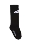 Dsquared2 Black Socks For Boy With White Logo In Black