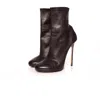 Dsquared2 , Black Soft Stretch Leather Ankle Boots. In Multi