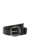 Dsquared2 Black Solid Belt In Black