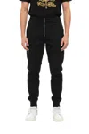 Dsquared2 Black Solid Cargo Trousers In Black