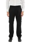 Dsquared2 Black Solid Cargo Trousers In Black