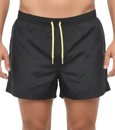 Dsquared2 X Pac-man Logo-print Swim Shorts In Black