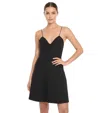 Dsquared2 Black Solid V Neck Mini Dress In Black