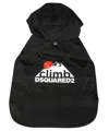 Dsquared2 Black Spring 2024 Unisex Raincoat With Adjustable Hood And Velcro Closure In Black