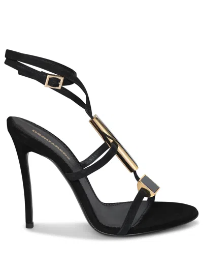 Dsquared2 Black Stones High Heel Sandals