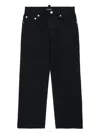 DSQUARED2 BLACK STRAIGHT LEG JEANS WITH ICON DSQUARED2 LOGO