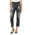 Dsquared2 Distressed Tapered Jeans In Black
