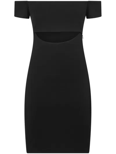 Dsquared2 Cut-out Bardot-neck Minidress In Multicolor