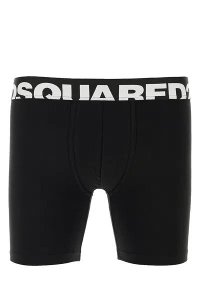 Dsquared2 Dsquared Men Black Stretch Cotton Boxer