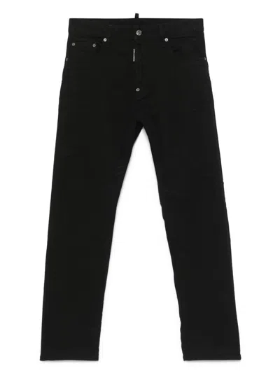 DSQUARED2 BLACK STRETCH-COTTON JEANS