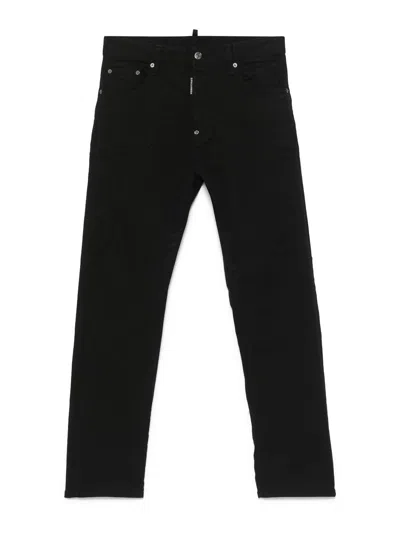 DSQUARED2 BLACK STRETCH-COTTON JEANS