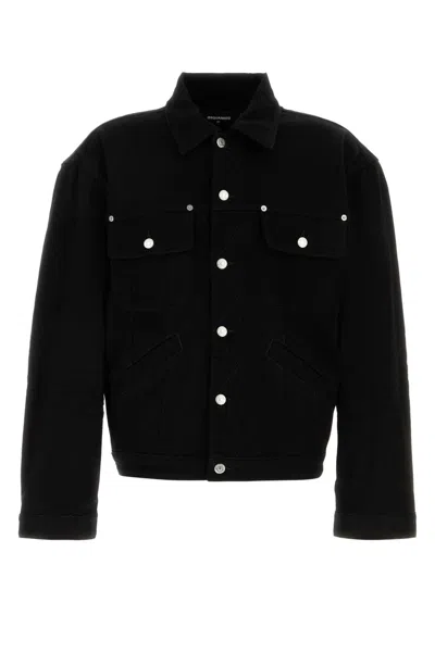 Dsquared2 Black Stretch Denim Jacket