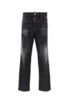 Dsquared2 Dsquared Men Black Stretch Denim Loose Jeans In Black