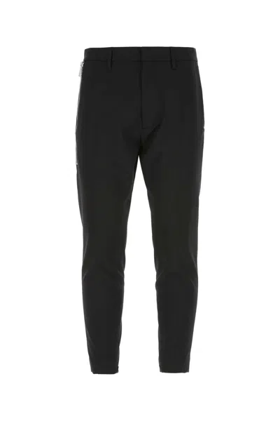 Dsquared2 Black Stretch Wool Techno Pant In 900