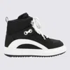 Dsquared2 Black Suede And White Canvas Sneakers
