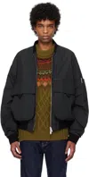 Dsquared2 Mens Black Superlight 80's Bomber Shell Jacket In 900 Black