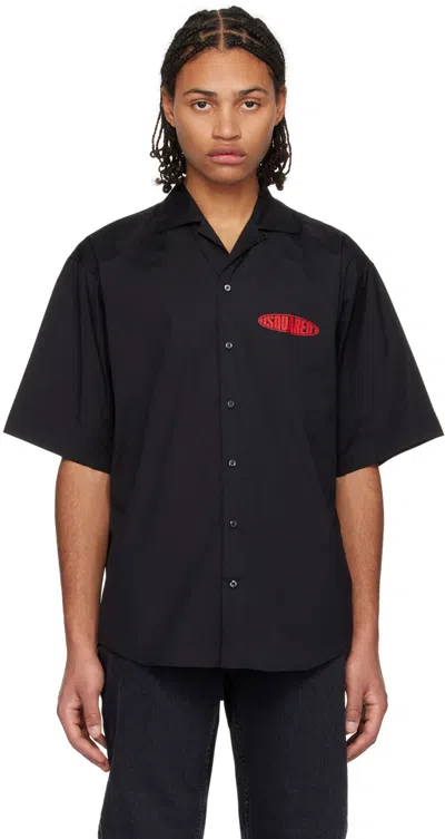 Dsquared2 Black Surfboard Shirt In 900 Black