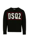 Dsquared2 Black Sweater For Boy With Logo In Black