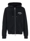 Dsquared2 Black Sweatshirt With Hood And Zip And Logo Detail On The Front In Cotton Man