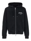 Dsquared2 Black Sweatshirt With Hood And Zip And Logo Detail On The Front In Cotton Man In Multicolor