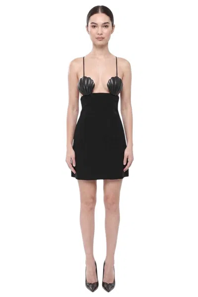 Dsquared2 Black Sweet Heart Neck Mini Dress