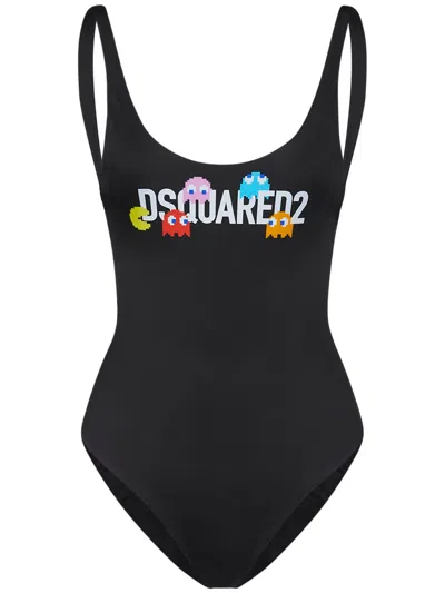 Dsquared2 Black Swimsuit With Logo