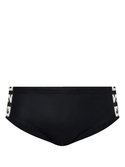 Dsquared2 Black Swimsuit With White Logo