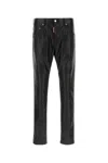 Dsquared2 Black Synthetic Leather Pant In Black