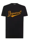 Dsquared2 Black T-shirt With Logo Print On The Front In Black
