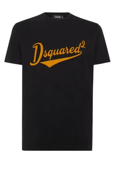 Dsquared2 Black T-shirt With Bold Logo Detail
