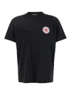 Dsquared2 Men Black T-shirt With Chest Logo Application In Cotton Man In Black
