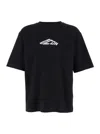 Dsquared2 Black T-shirt With Contrasting Icon Print In Cotton Man In Black