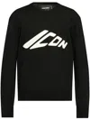 Dsquared2 Icon Logo-print Virgin Wool Jumper In Black