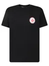Dsquared2 Black T-shirt With Two-tone Circular Logo