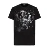 Dsquared2 Graphic Print Crew Neck Short Sleeve T-shirt In Black