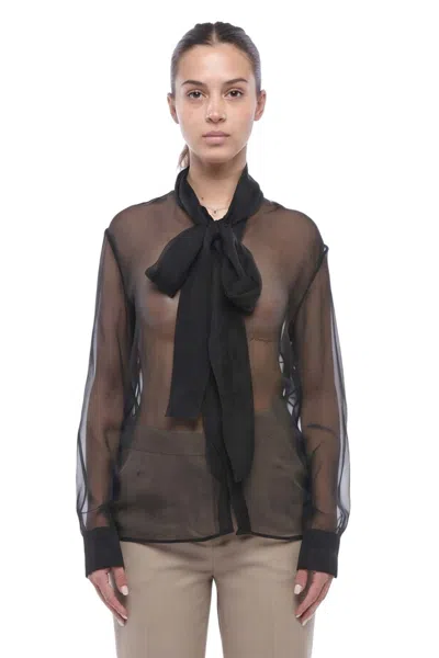 Dsquared2 Black Tie Neck Top