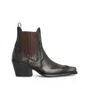 Dsquared2 D2 X Magliano Black Ankle Boots With Elastic Panels On The Side In Leather Man In Black