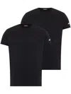 Dsquared2 Logo Printed Two-pack T-shirt In Black