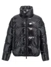 Dsquared2 Black Down Jacket With Logo Patch On The Front In Black