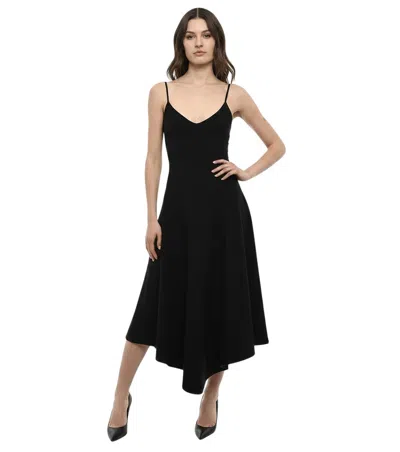 Dsquared2 Black V Neck Midi Dress