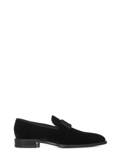 DSQUARED2 BLACK VELVET UBALDO LOAFERS